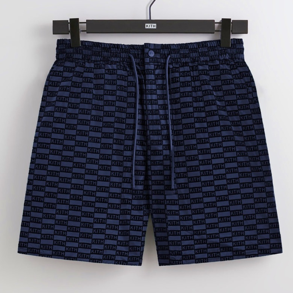 Kith Flocked Monogram Mason Short in Nocturnal Men’s Size large